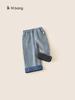 Ropa para Niños Youbao Pantalones de Pierna Recta Versátiles Pantalones de Pierna Ancha para Niñas Invierno Engrosado con Forro Polar Jeans para Niños Pequeños