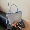 Bolso Transfronterizo Estilo Playa Bolso Cubo Bolso de Mano Cruzado Nuevo Estilo 2025 Bolso Cesta de Verduras con Nudo de Cuerda Bolso Tejido