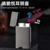 Longda 289 Creative Three-fire Langsheng Lighter Inflável Duplo Direto Chama Azul Mudança Brilhante Máquina de Fogo Personalidade Gravação log