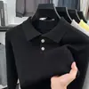 Suéter de punto grueso de invierno con cuello mandarín, con patrón de punto yuanbao, color liso casual, versátil, cálido y adecuado como capa base para hombres