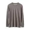Cashmere 100% Puro Masculino Fino Imitação Fio 68 Gola Redonda Solto Estilo Casual Versátil Malha para Usar por Baixo Outono e Inverno Novo Estilo