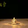 Lanterna de Vela Transparente em Formato de Diamante Design Romântico Lanterna de Vela com Simulação LED Decoração para Piquenique ao Ar Livre Enfeites de Lanterna de Vela