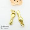 Ventas Directas de Fábrica Accesorios Conservantes del Color Color Oro Antiguo Juego de Dos Piezas Cuchara de Oro Tazón de Arroz Pulsera Colgante Accesorios de Pulsera Venta al por Mayor