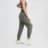 Calça de Fitness Yoga Harem Casual Solta de Cintura Alta com Cordão Secagem Rápida Proteção Solar Esportiva para Corrida Feminina