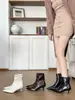 Botas de tornozelo de salto alto pontudas versáteis estilo europeu e americano para afinar a silhueta