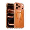 Adecuado para funda de teléfono móvil Apple 17Promax, Cubierta protectora magnética transparente 17Pro, Cámara de metal 17Magsafe