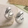 Pendientes de Cobre Chapado en Oro de 18 Quilates Brillantes con Forma de C, Sencillos y de Lujo, de Venta Caliente Transfronteriza Aogu para Mujer, Accesorios de Oreja con Personalidad Única y Audaz