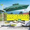 Guarda-sol para exterior, Guarda-sol para pátio, Guarda-sol resistente ao vento para terraço de jardim, Guarda-sol para barraca de varanda externa, Guarda-sol romano para guarita de vila