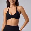 Top de tirantes cruzados para yoga transfronterizo con tirantes ajustables, hermoso diseño en la espalda, sujetador deportivo de nylon 66 para mujer, sensación de segunda piel, versátil