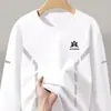 2026 Sudadera Nuevo Estilo para Hombre Manga Larga Holgada Otoño e Invierno Nuevo Top Casual Holgado Cuello Redondo Sudadera Top para Hombre