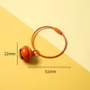 Anel de arame de aço com sino de cor doce, joias DIY, fivela para pendurar beads Perler, acessórios de chaveiro pintados, pingente de mochila, corda de arame de aço