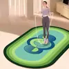 Manta de saltar con cuerda de absorción de impactos silenciosa para el hogar, alfombrilla de yoga de terciopelo de cristal para interiores, alfombrilla antideslizante para reducción de ruido en deportes y fitness, primera generación de pelo