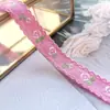 Estilo étnico encaje de tela adornos accesorios fondo camel flores bordadas tela para ropa de algodón adornos para manualidades materiales decorativos