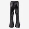 Transfronterizo 2025 Comercio Exterior Verano Nuevos Pantalones Acampanados Plateados con Lentejuelas Europeos y Americanos Pantalones Casuales para Actuación en Escenario