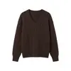 26 Nueva Colección Otoño/Invierno: Suéter de Punto Grueso con Trenzas Sueltas de Cachemir con Cuello en V Estilo Ralph Lauren 230g