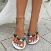 Chinelos de Exportação Transfronteiriça para Mulheres Moda Verão Peça Externa Estilo Coreano Versátil Chinelos de Solado Plano Trendy Sandálias de Tamanho Grande para Mulheres
