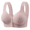 Novo Sutiã Plus Size de Abertura Frontal com Argolas Não Magnéticas, Fino, Respirável, Confortável, Costas Bonitas Levanta Seios, Fechamento Lateral para Mulheres