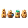 Adorno de Muñeca Capibara de Resina Adorno Pequeño de Capibara para Escritorio Accesorios para Llaveros DIY Pequeños Regalos y Adornos