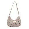Bolsa de Ombro Estilo Doce Simples 2025 Novo Estilo Bolsa Tote Moda Simples Casual Grande Capacidade Axilar Transversal para Mulheres