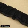 Em Estoque Renda Exquisita Plissada de Seda com Acabamento para Golas e Punhos, Acessórios de Renda para Roupas de Bonecas