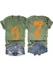 Camiseta Estampada Tendência Manga Curta Plus Size 100kg para Mulheres, Estilo Verão, Caimento Solto, Marca de Moda High Street, Camiseta Básica Gola V
