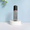 Em Estoque Frasco Espumante Preto Transparente 60ml, Frasco Espuma de Mousse para Limpeza Facial, Frasco Espuma para Cuidado dos Cílios, Frasco Plástico com Dosador
