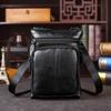 Nova Bolsa de Ombro Masculina Retrô Bolsa Transversal Masculina Bolsa Masculina de Couro Genuíno Couro Bovino Camada Superior Bolsa Pequena Casual para Celular Tendência