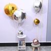 Globo de aluminio 4D tridimensional al por mayor 10 pulgadas 18 pulgadas 22 pulgadas oro película de aluminio cumpleaños sala de bodas escena decoración de bodas centro comercial