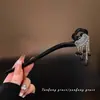 Horquilla de Madera con Borla Estilo Antiguo Horquilla de Sándalo Negro de Alta Gama Nueva China Qipao Peinado Simple con Temperamento Accesorios para el Cabello