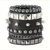 Pulsera de Cadena Estilo Punk Multicapa Nueva Europea y Americana para Hombre Pulsera Personalizada Correa de Muñeca Pulsera con Remaches Hip-Hop Accesorios