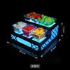 Plato de frutas luminoso LED KTV plato de frutas dividido plato de bar de dos niveles plato de snacks de escritorio estante de metal para plato de frutas