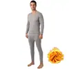 Nuevo traje de ropa interior térmica de terciopelo dorado 2023 con forro polar engrosado a prueba de frío para pareja ropa de otoño pantalones largos
