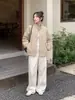 Otoño 2026 Nuevo Estilo Coreano Sencillo Cuello Alto Holgada Versátil Elegante Corta Casual Adelgazante Chaqueta para Mujer