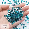 Pedras Strass Redondas com Fundo Reto Mais Vendidas 1440 Peças Strass de Vidro Cristalino Acessórios para Roupas DIY Capa de Celular Strass Atacado