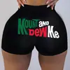 D9817 Amazon Caliente Europeo y Americano Mujeres Sexy Mujeres Pantalones Cortos Ajustados Pantalones Cortos Estampados Pantalones de Yoga