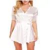 Al por mayor Nuevo Transfronterizo Amazon Pijamas Sexy para Mujer Traje de Verano con Encaje Bata de Noche Bata