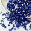 Coloridas Cuentas de Vidrio de 14 Colores Pintura al Óleo Plata Crema Cuentas DIY Pulsera Collar Cadena para Teléfono Móvil Material Accesorios