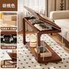 Mesa auxiliar de sofá de madera maciza, mesita de noche móvil, mueble auxiliar para uso doméstico en salas de estar, mesa de centro pequeña para apartamentos, mesa auxiliar, mesa de café pequeña
