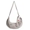 Bolso Cruzado de Tela de Nylon de Gran Capacidad Estilo Coreano para Mujer 2025 Verano Versátil Moda Literario Casual Bolso de Hombro tipo Dumpling