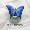 Accesorios para el Cabello de Mariposa con Plumas Azules, Pasadores Simulados, Tocados de Estilo Antiguo de la Dinastía Han, Sesiones de Fotos con Vestuario Antiguo, Accesorios de Estilismo de Estilo Antiguo