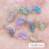 Red Celebrante Nueva Estrella Joyería de Arte de Uñas Piedra de Cristal Mágico Delfín Nuevo Resina de Hielo Tridimensional DIY Pez Dorado