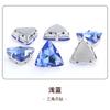 Diamante de Imitación Triangular de Cristal con Garra 18mm Accesorio para Ropa Bolso Zapato Base Dorada con Agujero para Coser a Mano Diamante de Imitación Estilo Ins