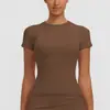 Nuevo top de yoga de secado rápido transpirable fino ajustado alta elasticidad camiseta deportiva para correr fitness para mujer