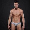 Ropa interior de seda helada para hombre con diseño de hebilla frontal de WJ/net, transpirable, cómoda, de malla, convexa en U, de cintura baja, sexy, para hombre