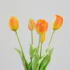 Tulipán de Goma Suave Transfronterizo Flores Artificiales Venta al por Mayor Decoración de Boda Ramo de Flores Artificiales Decoración