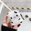 Capa Protetora Fofa de Vaca para AirPods Pro Apple Fone de Ouvido Bluetooth 1ª/2ª/3ª Geração Capa Protetora de Silicone