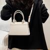 Bolsa de Mão Casual Coreana para Mulheres 2025 Nova Moda e Estilo Estrangeiro Splicing Design Nicho Padrão Crocodilo Bolsa Transversal