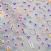 Redanco5D Relieve Ins Popular Papel de Aluminio Plateado Pegatinas para Uñas Flor Seca Flor Silvestre Pequeña Pegatinas 3D para Uñas Dr1832