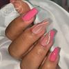 Peças de Unha Quentes Transfronteiriças Estilo Europeu e Americano Manicure Francesa Patch Pó Cor de Contraste Preto Explosões de Comércio Exterior Unhas Postiças Produtos Acabados