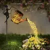 Fábrica de Origen de Fondo Transfronterizo Manualidades de Hada de las Flores Lámpara de Tetera de Jardín Lámpara Solar Impermeable para Jardín Exterior